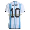 Original Trikotsatz Argentinien 3 Star MESSI 10 Heimtrikot WM 2022 Für Kinder